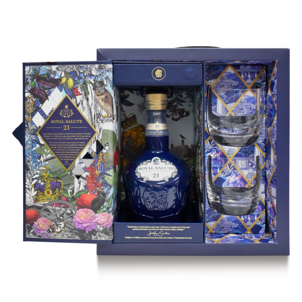 Royal Salute 21 años 700 ml + 2 vasos